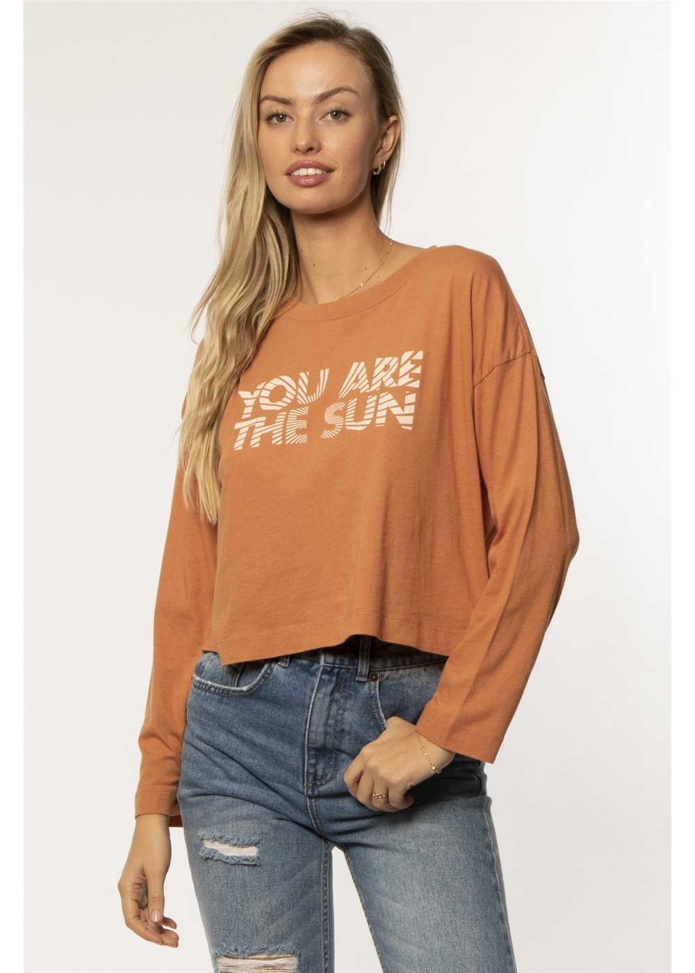 YOU ARE THE SUN LS KNIT TEE